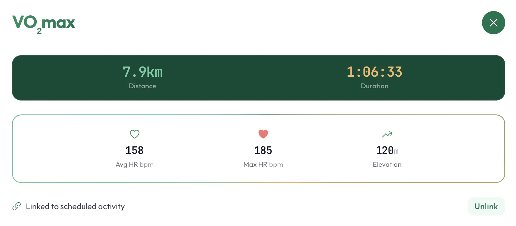 Activity matching interface